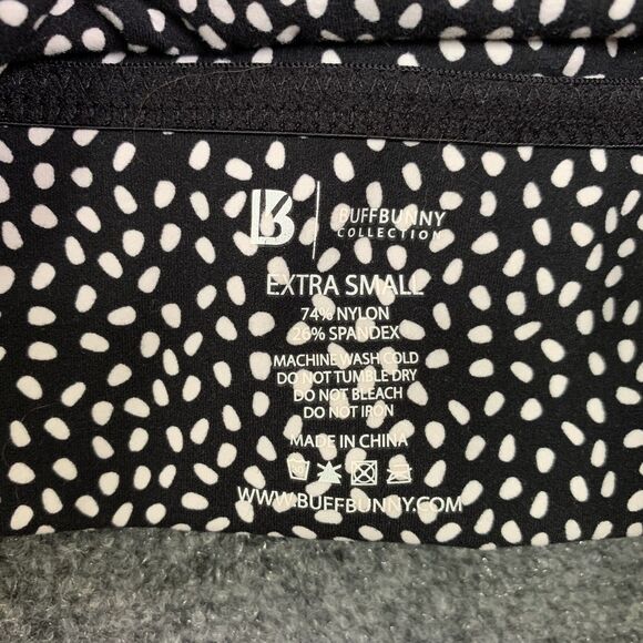 Buffbunny Sports Bra Size XS Strappy Back B&W Removable Pads Nylon Spandex - Picture 4 of 9